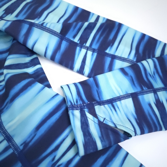 Lauren Ralph Lauren Blue Patterned Women's Work Out Quarter-Zip Pullover S - Picture 3 of 10